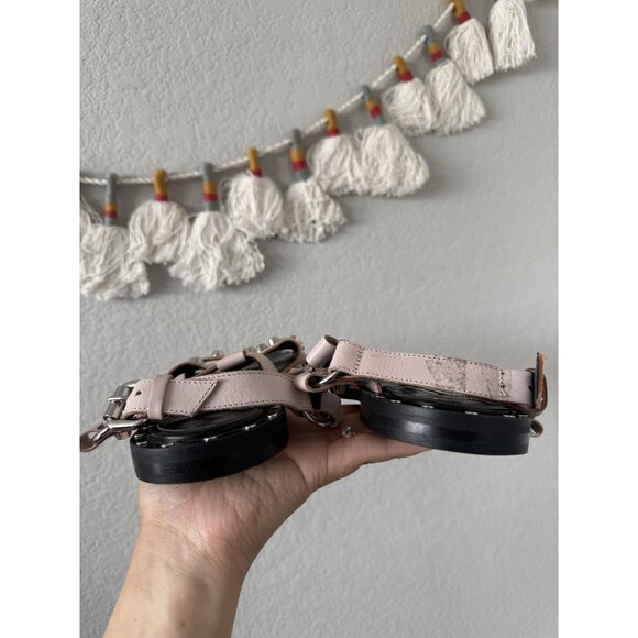 Alexander Mcqueen Solenie Studded Gladiator Slingback Buckle Leather Sandals 37 - Picture 7 of 11